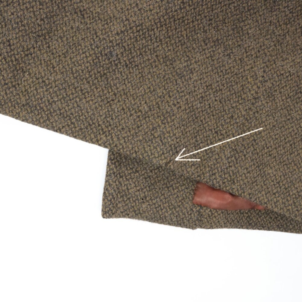 Vintage Rodex Of London Mens Size 42 Regular Tan Brown Wool Trench Coat Hidden - Picture 10 of 15